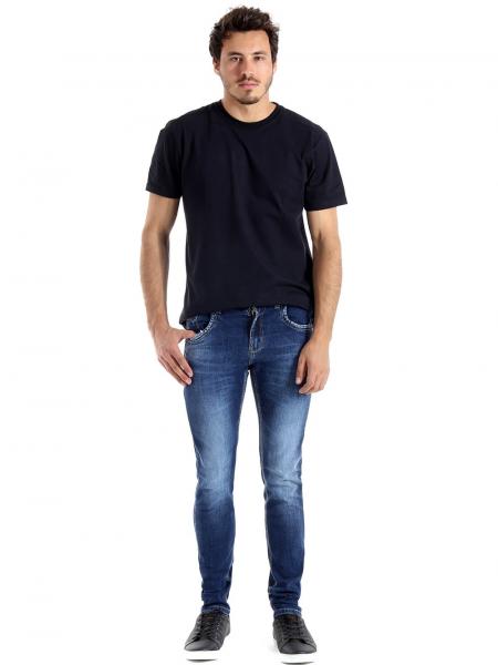 Calça Jeans Masculina Confort Skinny - 248487 - Sawary