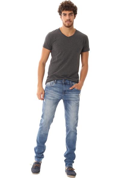 Calça Jeans Masculina Confort Skinny - 251394 - Sawary