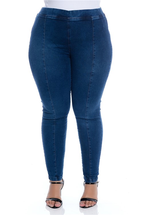 Calça Jeans Plus Size Cambos Jegging Recortes
