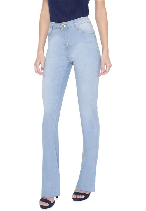 Calça Jeans Sawary Flare Básica Azul