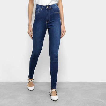 Calça Jeans Skinny Cintura Alta Feminina