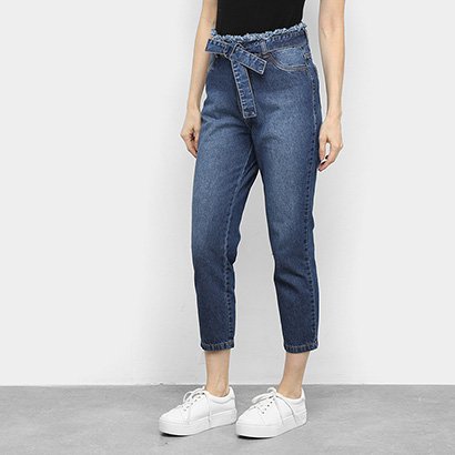 Calça Jeans Skinny Tks Clochard Cintura Alta Feminina