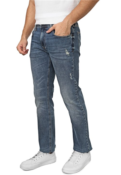 Calça Jeans Tommy Hilfiger Reta Mercer Azul