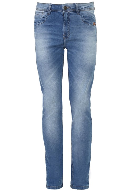 Calça Jeans Zune Slim Estonada Azul - Kanui