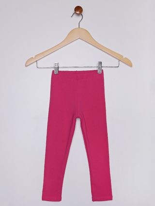 Calça Legging Molecotton Infantil para Menina - Rosa Pink