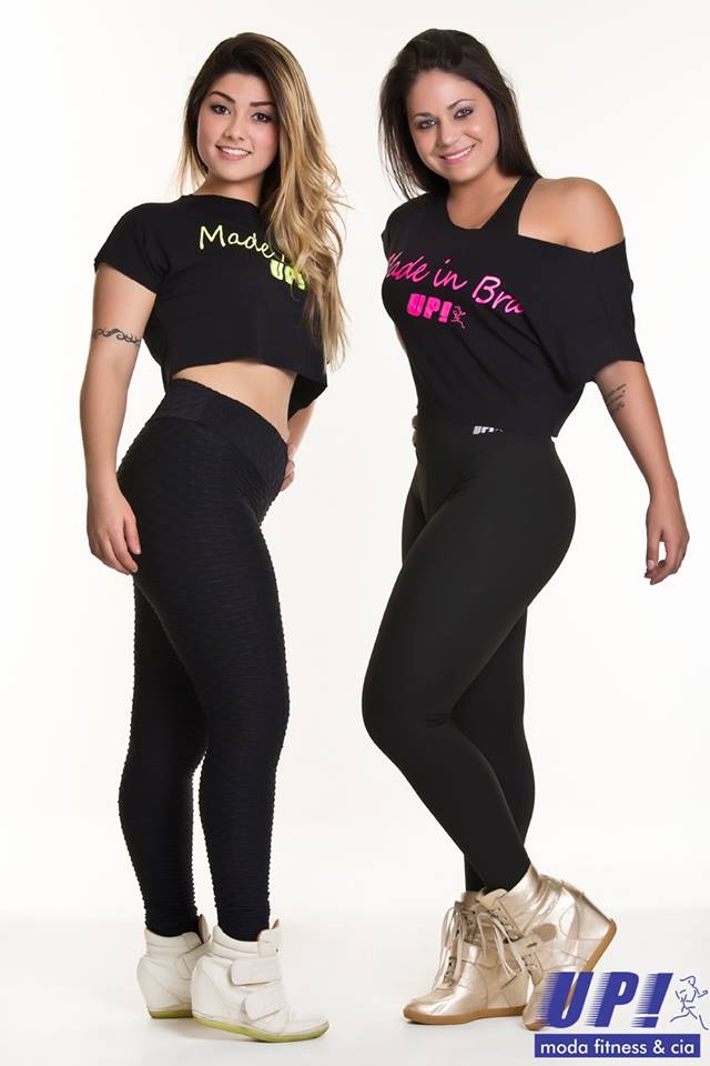 Calça Legging Preta Lisa Up Fitness