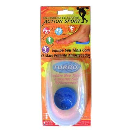 Calcanheira de Silicone Ortho Pauher Action Sport Azul Tamanho G