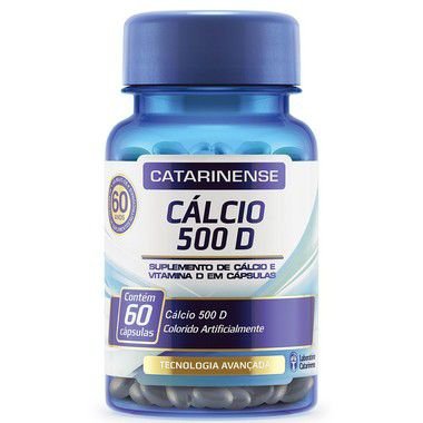 Cálcio 500 D - 60 Cápsulas - Catarinense - Catarinense Pharma