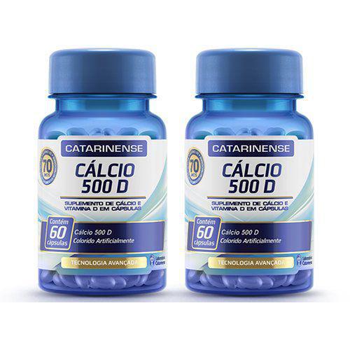 Cálcio 500 D - 2x 60 Cápsulas - Catarinense