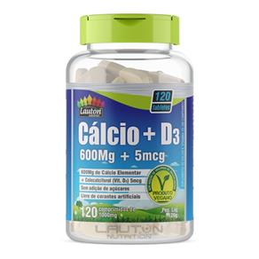 Cálcio + D3 600mg - SEM SABOR - 120 COMPRIMIDOS