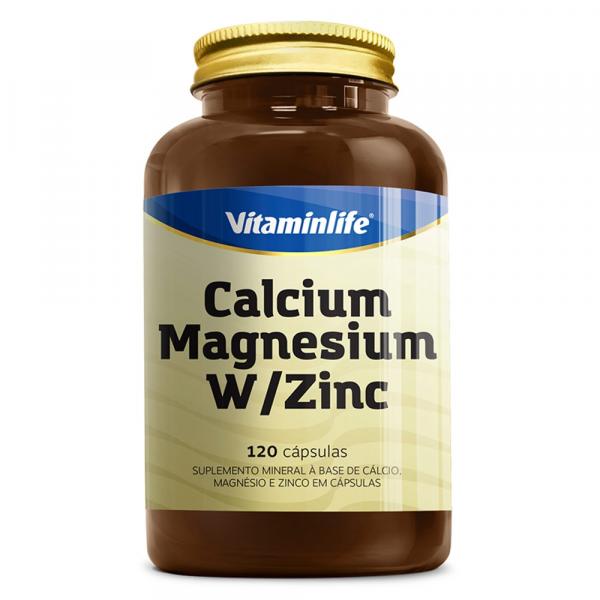 Cálcio, Magnésio C/ Zinco - 120 Cápsulas - Vitaminlife