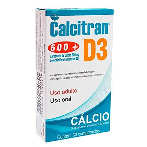 Calcitran 600+D3 C/ 30 Comprimidos