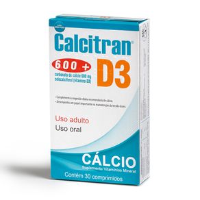 Calcitran D3 Cx 30 Comprimidos