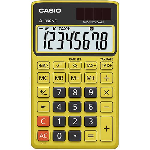 Tudo sobre 'Calculadora Básica 8 Dígitos SL-300NC Amarelo - Casio'