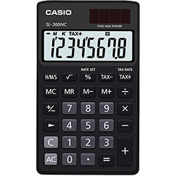 Tamanhos, Medidas e Dimensões do produto Calculadora Básica 8 Dígitos SL-300NC Preto - Casio