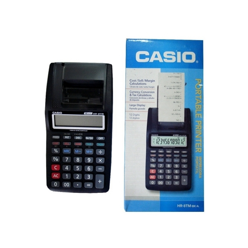 Calculadora C/ Bobina Hr-8tm-Bk-Aa-Dh - Casio