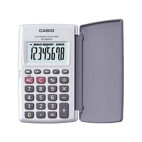 Calculadora Casio de Bolso, Visor Xl, 8 Dígitos e Deslig. Automático Hl-820Lv-We - Casio