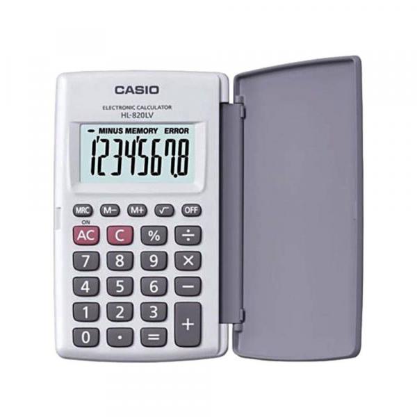 Calculadora Casio de Bolso, Visor XL, 8 Dígitos e Deslig. Automático - HL-820LV-WE