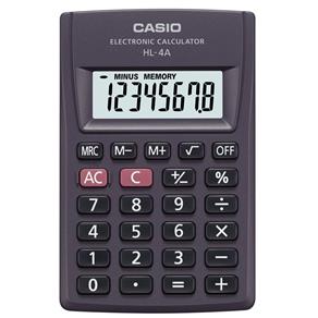 Calculadora Casio Digital Portátil HL - 4A - Preta