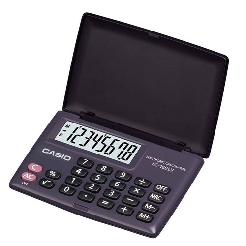 Calculadora Casio Digital Portátil Lc-160lv-Bk-W-Preta
