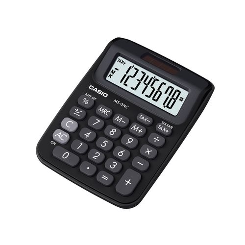 Calculadora Casio Mesa 8 Dígitos Preta MS-6NC-BK