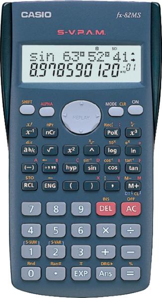 Calculadora Científica 12 Dígitos Fx-82ms-ms-sc4 Dt Cinza, 240 Funções Display Grande - 124