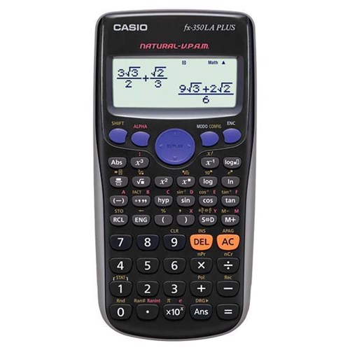 Calculadora Científica Casio Fx-350La Plus com 252 Funções - Cinza/Preta