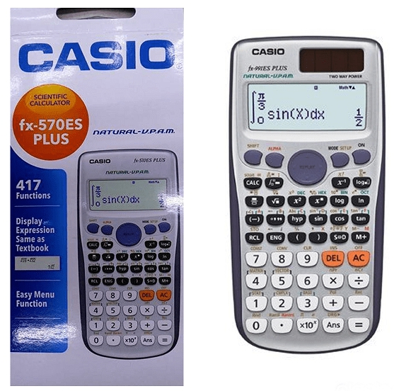 Calculadora Cientifica Casio Fx-570 Es Plus - 417 Funções - Cinza