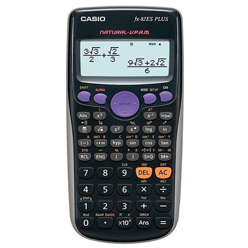 Calculadora Científica Casio FX-82ES Plus BK com 252 Funções - Cinza/Preta