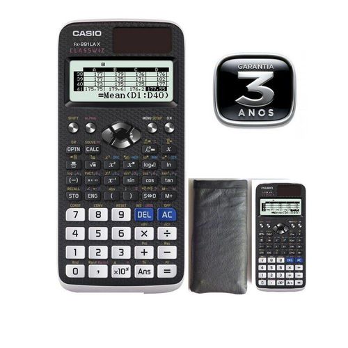 Calculadora Científica Casio FX-991LAX 553 Funções - Português Capinha Exclusiva em Corino