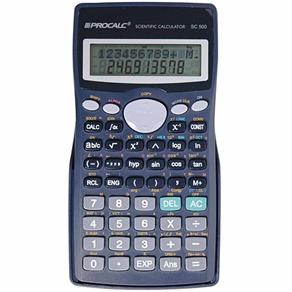 Calculadora Científica Procalc Sc500 - 401 Funções, 10+2 Díg C/ 2A. Linha, Cálc. Integral, Completo