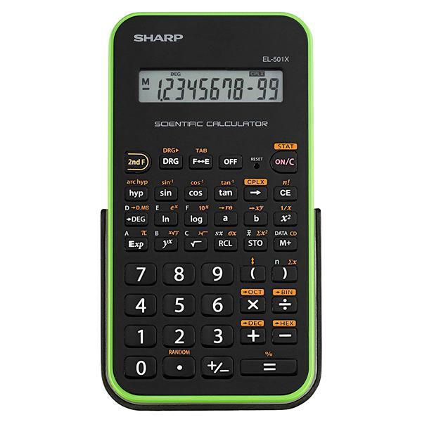 Calculadora Científica Sharp EL-501XB-GR com 131 Funções - Preta/Verde