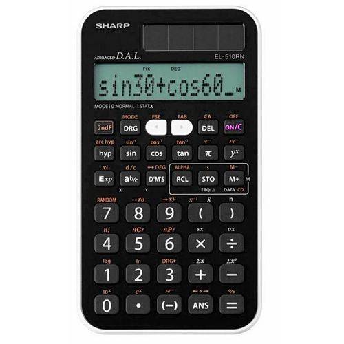Calculadora Científica Sharp EL 510 com 160 Funções - Preta/Branca
