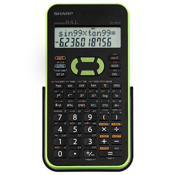 Calculadora Científica Sharp EL-531XB-GR com 272 Funções - Preta/Verde
