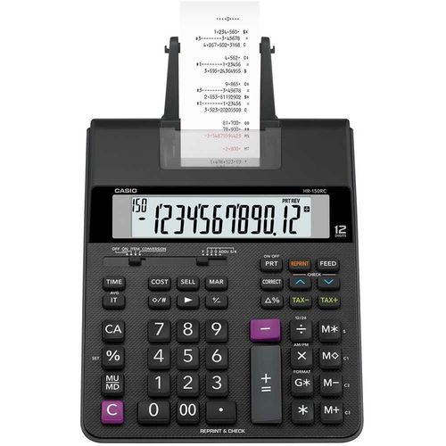 Calculadora com Bobina 12 Dígitos Bivolt - Casio - Hr-100rc