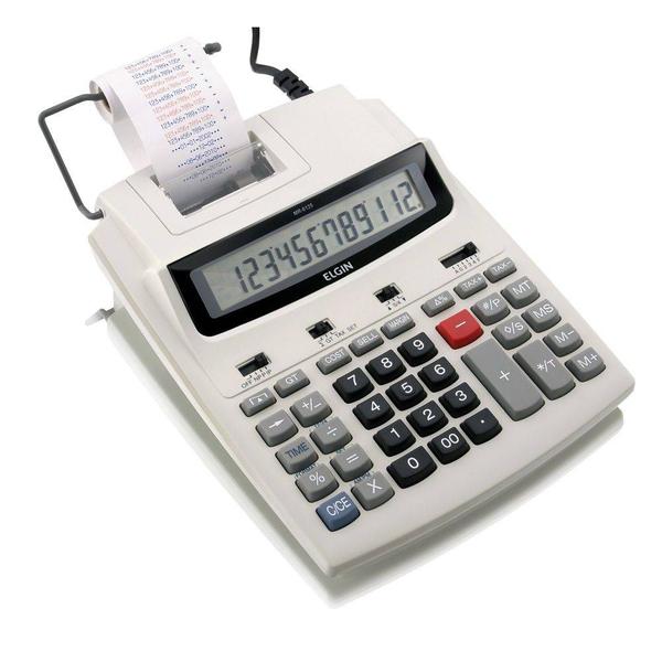 Calculadora com Bobina 12 Dígitos, Impressão Bicolor e Display Lcd Mr-6125 Branca - Elgin
