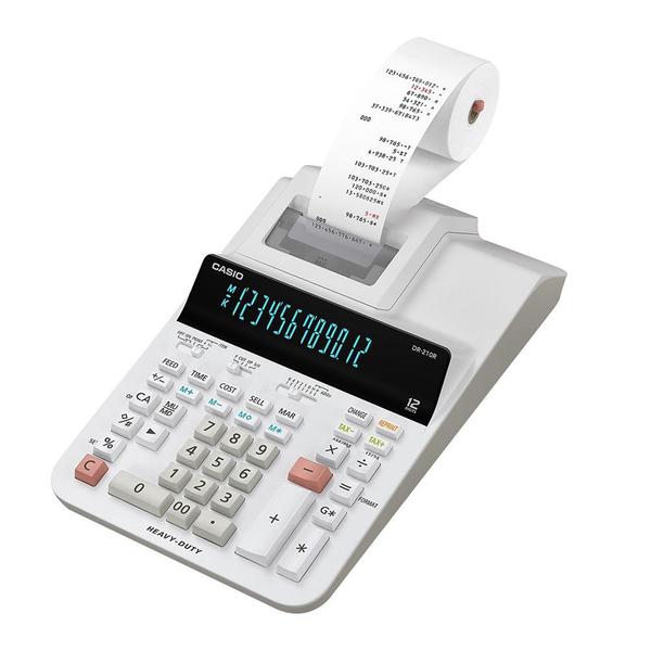 Calculadora com Bobina Casio DR-210R-WE Branco - Bivolt