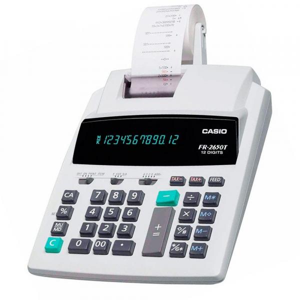 Calculadora com Bobina Cassio Visor e Fita FR-2650t-WE - Casio