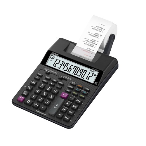 Calculadora C Impressora, 12 Dígitos, Casio, Hr-100Rc, Preto