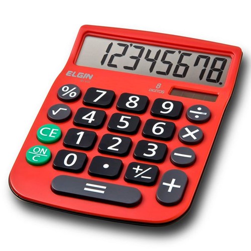 Calculadora de 8 Dígitos Vermelha MV 4131 Elgin