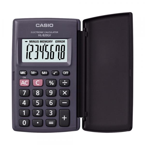 Calculadora de Bolso 8 Dígitos com Tampa Flip HL820LV Preta - Casio