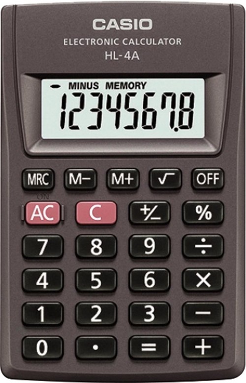 Calculadora de Bolso 8 Dígitos Hl-4A-S4-Dp Preta