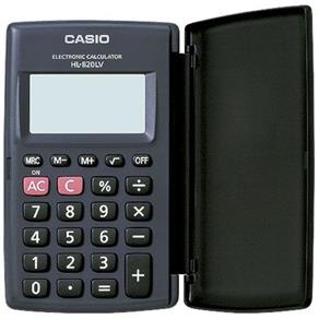 Calculadora de Bolso 8 Dígitos Hl-820lv-bk-s4-dh Preta, com Tampa Abre e Fecha