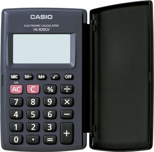 Calculadora de Bolso 8 Dígitos Hl-820Lv-Bk-S4-Dp Preta, com