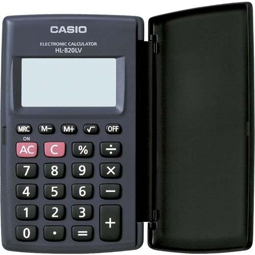 Calculadora de Bolso 8 Dígitos Hl-820lv Preta, com Tampa - Casio