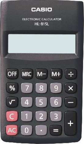 Calculadora de Bolso 8 Dígitos Hl-815L-Bk-S4-Dp Preta