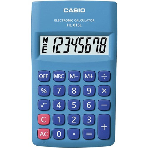 Calculadora de Bolso 8 Dígitos - Hl-815L-Bu-S - Casio (Azul)