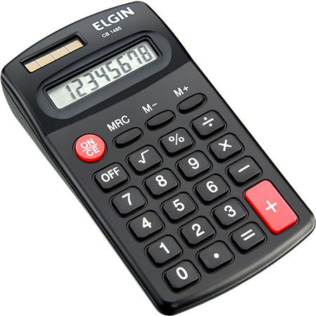 Calculadora de Bolso 8 Dígitos Preta - Cb1485 - Elgin