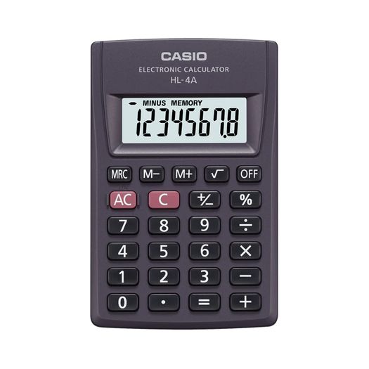 Calculadora de Bolso 8 Digitos Preta (Hl-4a-S4-Dp) - Casio