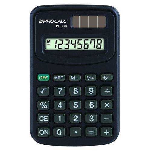 Calculadora de Bolso com 08 Dígitos Pc888 49 Procalc